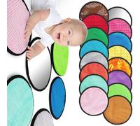 16 Pièces Disques De Perception Physique Poupées De Développement Du Nourrisson Avec Plusieurs Grains Tapis D'activité Pliables Transportables Matelas Sûrs Toucher Et Toucher Pour Bébé
