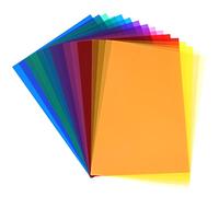16 Pièces Filtre de Gel Correcteurs de Couleur en Plastique Transparent 8 Couleurs pour Flash Lumière LED Lampe Film Vidéo Photo 29.7x21cm Faire la fête Festival Décoration DIY