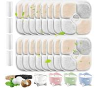 16 Pièces Filtres Fontaine À Eau Pour Chat Compatibles Avec Catit Pixi Filtration Quadruple Avec Charbon Actif Résine Et Tissu Non