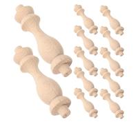 16 Pièces Fuseau Décoratif en Bois Brut Style Romain Beige | Bois, Construction Modulaire, Installation Facile, Élégance Classique, Usage Décoratif pour Mobilier et Balustrades