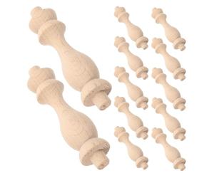 16 Pièces Fuseau Décoratif en Bois Brut Style Romain Beige | Bois, Construction Modulaire, Installation Facile, Élégance Classique, Usage Décoratif pour Mobilier et Balustrades
