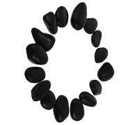 16 Pièces Galets Artisanaux Noirs à Peindre, Pierre Lisse | Dessin Diy, Prise en Main Confortable, Résistants et Faciles à Colorier, pour Chambre D'garçon et Filles