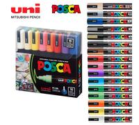 16 pièces japon UNI POSCA marqueurs ensemble acrylique Graffiti dessin Permanent étanche enfants dessin PC-3M/1 M/5 M fournitures d'art PC-1M