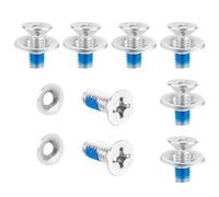 16 pièces Jeu de Vis Fixation Snowboard, avec Rondelles Vis Montage Snowboard en Acier Inoxydable, Accessoires Vis de Fixation Ski Pièces Sport Matériel de Remplacement pour Snowboard