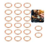 16 Pièces Joint Vidange Bouchon Voiture, 16 x 22 x 2mm Joint Cuivre Vidange Rond Rondelle Plate Métrique pour C3 C4 C5 Jumper Picasso DS5 Berlingo Duster 306 307