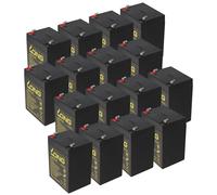 16 pièces Kung Long WP5-12 accu au plomb 12 Volt 5Ah, approprié pour le Batterypack APCRBC140 d'APC, set complet comprenant 16 accu