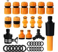16 pièces Le Set de tuyaux d'arrosage pour Gardena,Raccord de Tuyau 1/2 Pouce,Accouplement pour Set de Raccords de Tuyaux 1/2 Pouce-Accouplement et Raccordement