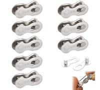 16 Pièces Maillons Rapides Chaîne Vélo 6/7/8 Vitesses, Connecteurs Chaîne VTT Vélo Route en Acier Argent, Attache Rapide Compatible Shimano SRAM KMC