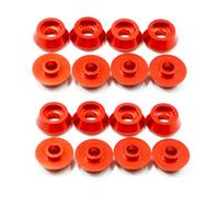 16 Pièces MéTal Bielle Vis Joint Cale Rondelle Reste pour WPL C14 C24 C34 C44 MN D90 D91 D99S Voiture Télécommandée, Rouge