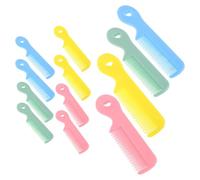 16 Pièces Mini Peigne à Dents Rondes, Plastique | Couleurs Bonbon, Massage Doux du Cuir Chevelu, Usage Voyage et Sommeil, pour Tout-petits
