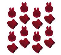 16 Pièces Mini Pinces à Griffes Rouges en Tissu, Forme Cœur | Format Compact, Dents de Griffes Fermes, Lot de Mini Pinces à Cheveux pour Routine du Matin