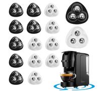 16 Pièces Mini Roulettes pour Meubles, Mini Roulette Auto-Adhésives en ABS, Roue mobile universelle 360, Roues Mobiles à Billes Silencieuses, pour Mini Meubles Transfert, Capacité 100KG