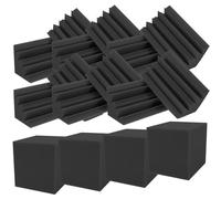 16 Pièces Mousses D’insonorisation Acoustique | Sponge Pyramide et Cube, Retardant Flamme, pour Home Studio Enregistrement, Cinéma Professionnel