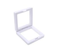 16 pièces PE Film coloré boîte de rangement bijoux boîtier d'emballage 3D pierre précieuse support libre cadre flottant Pour Exposer Des Bijoux Et Des Pièces(All,7cm)