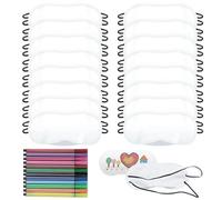 16 Pièces Peignable Masques de Sommeil Bemalables en 12 Crayons de Couleur | Masque de Nuit Doux Masque de Nuit Confortable Cache Yeux Dormir Bandeau Yeux Sommeil pour Soirées Pyjama Voyag