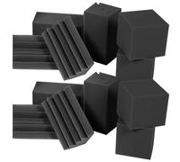 16 Pièces Piège à Basse Acoustique en Mousse Noire | Panneau Traité, Structure Cellulaire Dense, Réduit la Réverbération, pour Voix Off et Podcast