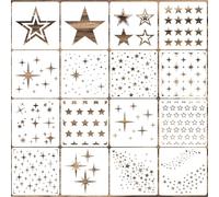 16 pièces pochoirs Étoiles, gabarits réutilisables pour dessiner des motifs motivants sur du bois, de la toile, du papier, du tissu, des murs et des meubles