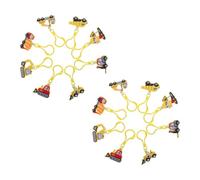 16 Pièces Porte-clés Camion de Chantier Pvc, Petit | Souple et Compact, Attache Rapide aux Ceintures, Casques de Sécurité et Paquet à Dos, pour Élèves et Hommes