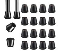 16 Pièces Protection Pied de Chaise Silicone Noir,Patin Chaise,Protege Pied de Chaise avec Tampon Feutré,Tampon Chaise,Patins pour Chaises,pour Sols en Bois Dur et Carrelage(15-21mm)