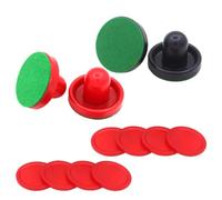 16 Pièces Raquettes et Poussoirs de Hockey sur Air 96mm | Table de Jeu et Matchs Compétitifs, Prise Confortable, Design Ergonomique, Kit de Remplacement