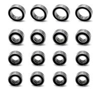 16-pièces Roulements à Billes RC 5x10x4mm 5x11x4mm 8x12x3,5mm En Caoutchouc Scellé Compatible avec les Pièces RC Tamiya TT-02 TT02 1/10