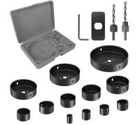 16 pièces Scie Cloche 19-127mm, Coffret Scies Trépans avec Foret Centrage Robuste Perceuse, Jeu de Scies Cloches avec 1 Clés