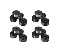16 Pièces Séries 40X20mm Aluminium HIFI AMP Haut-Parleur Support D'Isolement Platine Vinyle DAC Coussinet de Pieds (Noir)