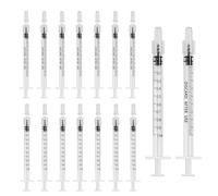 16 Pièces Seringues à Measurement Liquid, 1ml Seringue à Colostrum avec Échelle Claire pour Laboratoires, Seringue en Plastique sans Aiguille pour Alimentation des Animaux de Compagnie