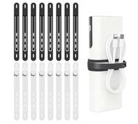 16 Pieces Serre Cable en Silicone Réutilisables, Collier de Serrage Silice, Collier De Serrage, Serre Câbles Silicone, Attaches Torsadées, Attache Cordon Élastique, pour Maison et Voyages