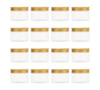 16 Pièces Sous-conteneur pour Cosmétiques 120ml | Pots de Crème Visage, Format Portable Réutilisable, Bords Droits, Usage Multiple, Or