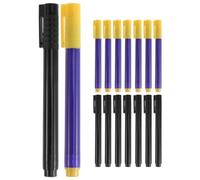 16 Pièces Stylo Détecteur de Billets à Encre Aqueuse, Clip Poche | Changement de Couleur Jaune Clair pour Vrai, Brun Gris pour Faux, Usage Commerce et Vente Mobile