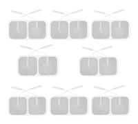 16 Pièces TENS Électrodes Carrées, EMS Pads Auto-adhésifs, Électrodes Patchs Adhésifs Réutilisables, TENS Patch pour Electrostimulateur Musculaire avec connexion de 2mm (40X40 mm)