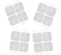 16 Pièces TENS Électrodes Carrées, EMS Pads Auto-adhésifs, Électrodes Patchs Adhésifs Réutilisables, TENS Patch pour Electrostimulateur Musculaire avec connexion de 2mm (50 x 50 mm)
