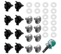 16 Pièces Vis De Casque Circonscription, Vis de Casque Moto, Vis de Visière de Casque de Moto, Vis pour Visière de Casque Accessoires avec 8 rondelles en Caoutchouc 1 Tournevis pour Casque de Moto