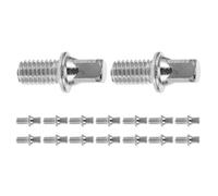 16 Pièces Vis de Fixation pour Tambour M6x10mm | Assemblage Rapide, Ajustement Précis, Compatibilité Grosses Caisses et Caisses Claires, Finition Argentée