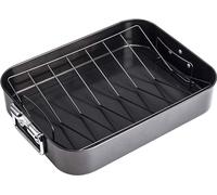 16 pouces Plaque à pâtisserie rectangulaire antiadhésive Avec Poignée & Grille de cuisson Set Pour la maison Gâteaux Pain Biscuits Cuisson Turquie Légumes Rôtis