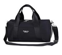 16 Pouces Sac De Sport et de Voyage pour Femmes et Enfants,avec Compartiment À Chaussures Et Poche Imperméable,pour Les Voyages, La Danse, Sportives,Entraînement,Nager(Noir,40x19x20 cm,15L)