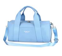 16 Pouces Sac De Sport et de Voyage pour Femmes et Enfants,avec Compartiment À Chaussures Et Poche Imperméable,pour Les Voyages, La Danse, Sportives Entraînement,Nager(Bleu,40x19x20 cm,15L)