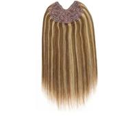 16 Pouces V-Part Hair Toppers for Femmes Vrais Cheveux Humains, Postiche D'aspect Naturel Avec Clips, Confortable for Un Usage Quotidien Effet naturel et Volumineux(4-27)