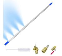 16'' Radiator Cleaning Wand, with with Coupler and Valve Switch - 4500 PSI Stainless Steel Pressure Washer Tool for Cars, Trucks, RVs - Dual Water/Air Flush (15.75IN-C)