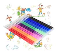16 Recharges Gel Effaçables Compatibles avec Pilot FriXion Ball, Clicker, Slim, Eberhard Faber, Pointe Fine 0,7 mm, 8 Couleurs Vives: Bleu, Noir, Rouge, Vert, Violet, Magenta, Orange, Bleu Clair, 11cm