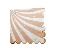 16 SERVIETTES DE TABLE JETABLE PAPIER DOUX BÉBÉ 33CM CAMEL Blanc