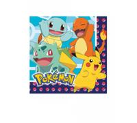 16 Serviettes En Papier Pokémon 33 X 33 Cm Taille Unique Multicolore