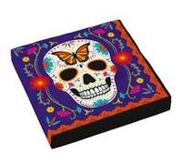 Amscan día de los Muertos Lot de 16 serviettes en papier 33 x 33 cm