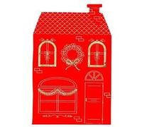 16 serviettes papier maison 33cm rouge or - générique 91902 Rouge