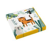 Amscan Serviettes de table 9909348 Lot de 16 Motif Safari 33 x 33 cm Multicolore Centre