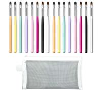 16 Stylos De Manucure Et 1 Trousse À Crayons Blanche, Outils De Bricolage, Brosse De Mélange De Manucure, Brosse De Nettoyage Des Ongles, Accessoires De Manucure.