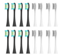 16 têtes de brosse à dents électriques compatibles avec Oclean X Pro Elite Flow Z1 X10 E1 Air 2 et toutes les séries d'accessoires soniques intelligents 8 black and 8 pink