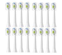 16 têtes de brosse à dents rechange, compatibles avec les manches clipser Easy Clean et autres(16pcs White)