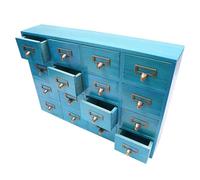 16 tiroirs, armoire d'apothicaire avec poignées en métal, coffres de pharmacie, armoires et boîtes de rangement, pour bocaux de pharmacie, médicaments ménagers et petits objets en général